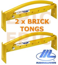 2 x MARSHALLTOWN 16"/40CM Adjustable Brick Tongs Clamp Carrier Lifter M88, TWO