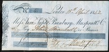 1842 Bank Cheque: Vere, Sapte