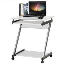 Computer Desk Z-Shaped with Keyboard Shelf Home Office Study PC Table Furniture