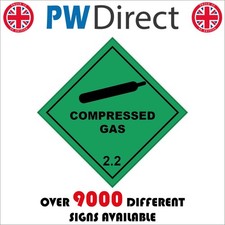 Sign compressed gas green - compressed, 2.2