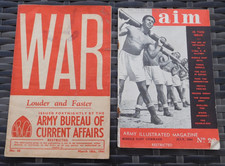 WW2 1944 Illustrated British Army Magazines WAR (March 1944) & AIM (July 1944)