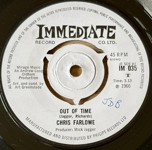 Chris farlowe out time - farlowe,