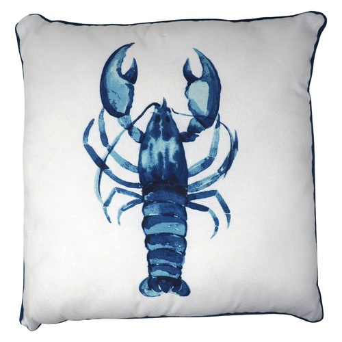 Blue lobster print decorative - blue,
