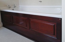 BATH SIDE DARK WOOD PANEL