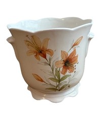 St Michael M&S Vintage Floral China Planter / Jardinière - Damage Chip On Base