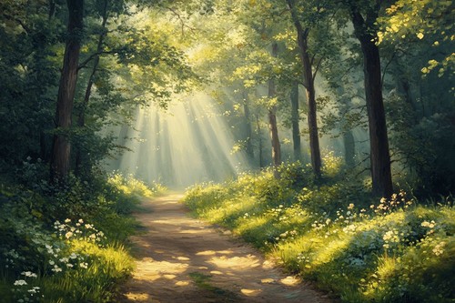 Woodland forest canvas picture - woodland,
