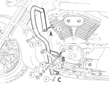 Suzuki C800 Intruder/Black Edition Engine Guard - Black HEPCO & BECKER (2009-)