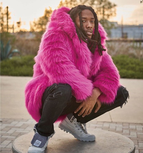 Faux fur jacket men - jacket, men's