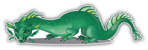 Green dragon old car - dragon,