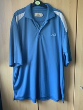 Mens Woodworm Blue Golf Polo