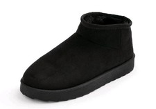 PRIMARK BLACK FAUX SUEDE FUR