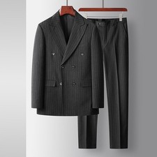 Men's Suit Spring Autumn Youth Double-breasted Suits Business Wedding Blazers
