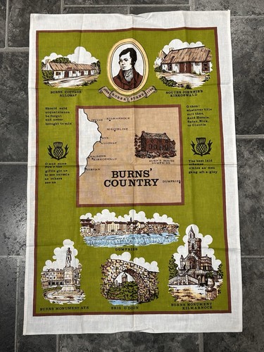 Vintage tea towel burns - tea,