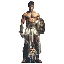 Roman Gladiator Lifesize Cardboard Cutout / Standee with Free Mini