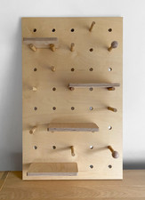 Plywood retail display board pegs shelves with bracket - 49 x 79cm