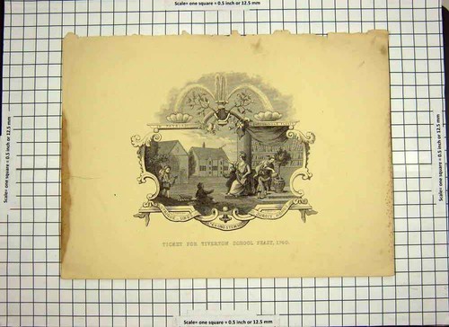 Original old antique print - original,