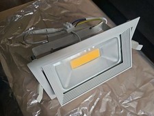 LED Rectangular Retail Ceiling Downlight Yellow Adjustable  