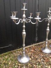 Silver 5 arm Candelabras 80cm -Perfect Wedding/Event Table Decoration
