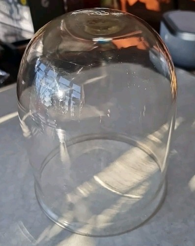 Vintage glass dome for - glass, clock