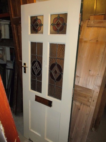 Door coloured leaded - leaded, half