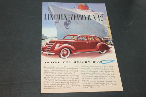 Vintage 1937 lincoln zephyr - vintage, lincoln-zephyr