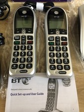 BT 4600 Cordless Phones with Big Buttons Silver - Pack of Two