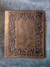 Vintage Brown Leather Writing