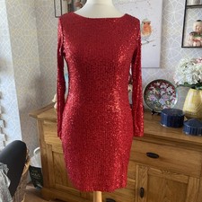 Next Red Sequinned Midi Dress