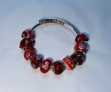 10 Mixed RED Hand Made GLASS