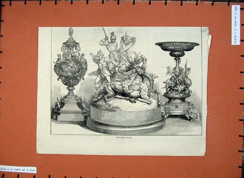 Original old antique print - original,