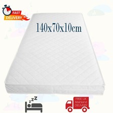COT BED MATTRESS Quilted Baby Waterproof Breathable Matress Thick 140x70x10cm 