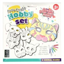 6 X Childrens Card Animal Face