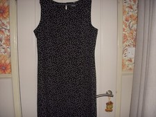 LADIES  DRESS  NEW   SIZE 16 BONMARCHE  BLACK & WHITE DOTS ZIP BACK