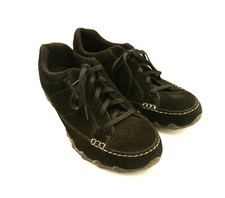 SKECHERS 8730001 Bikers Black Suede Comfort Shoes Trainers Ladies UK5 EU38 US8