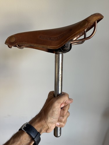 Brooks brown leather saddle