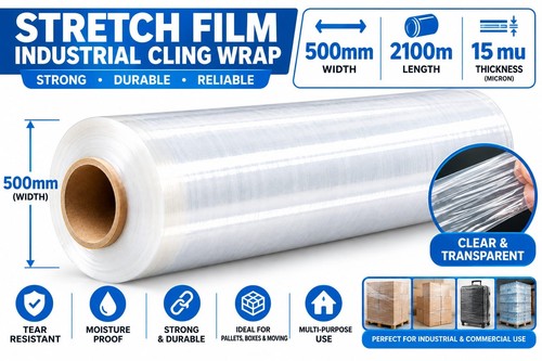 Machine pallet wrap - clear, 500