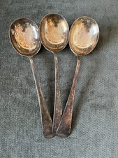 Epns soup spoons tarnished - epns,