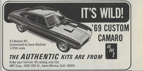 1969 chevy camaro amt 25 - 1969,