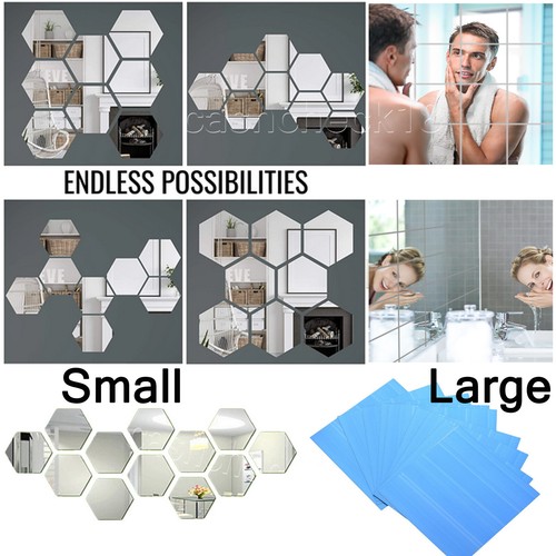 Square mirror tiles - tiles, wall