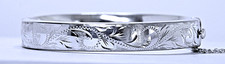 Hallmark Birmingham 1969 Gift Quality Beautiful Engraved Sterling Silver Bangle