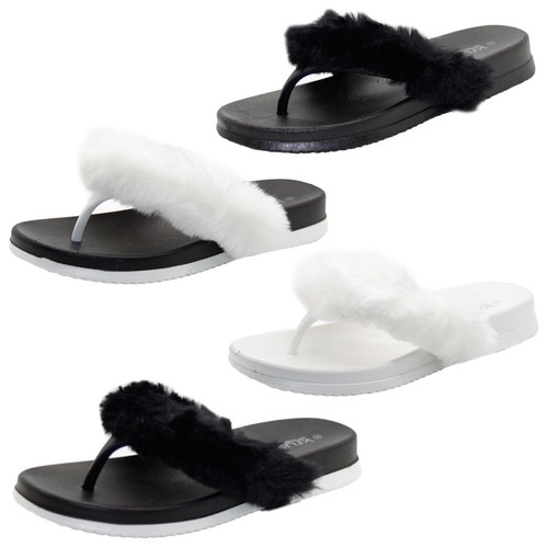 Ladies toe post sandals faux - ladies,