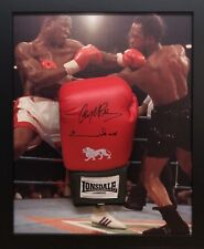 DOME FRAMED NIGEL BENN & CHRIS EUBANK DUAL SIGNED BOXING GLOVE SEE PROOF & COA 