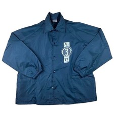 Vintage Windbreaker ACTV Large Jacket Blue USA News TV