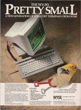 Wyse WY-50 Vintage Print Ad 1980s Low-Cost Terminal Computer Tech