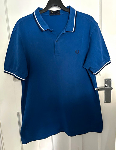 Fred perry mens blue polo - blue,