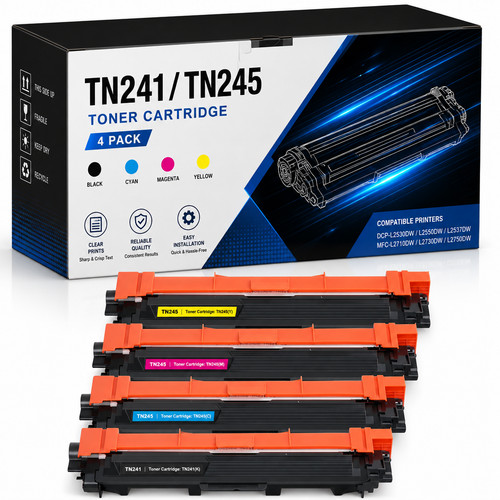 4pack toner fits brother tn241 - toner,