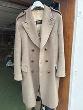 Pure Wool Crombie 3/4 Length Mens Coat. Camel/ Beige Colour. Made In Saville Row