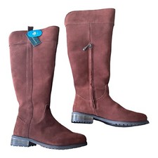 BNWT EMU AUSTRALIA Hervey Knee Boots UK 5 Waterproof Suede Wool Tawny