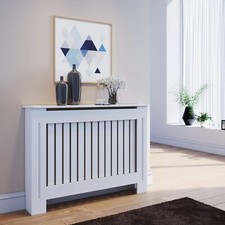 Vertical Radiator Cover White