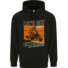 Lets Get Dirty ATV 4X4 Quad Bike Biking Childrens Kids Hoodie